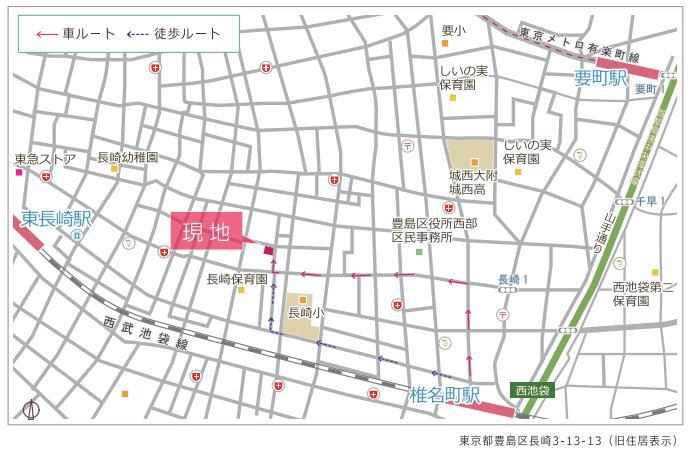 Local guide map. Toshima-ku, Nagasaki 3-13-13