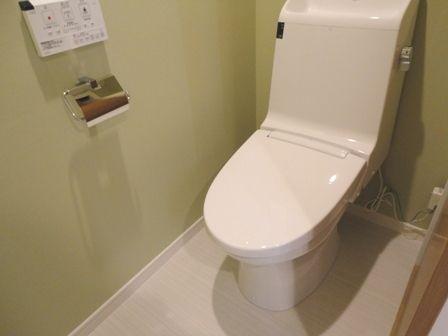 Toilet. Interior was completed