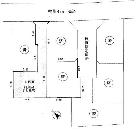 Compartment figure. Land price 35,900,000 yen, Land area 63.88 sq m