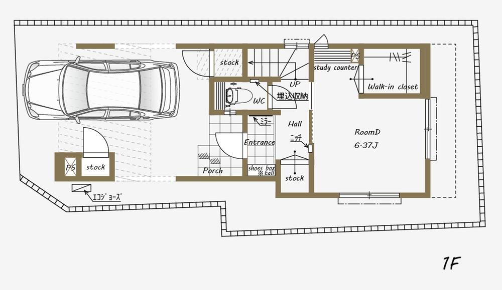 Floor plan. "Nordic House" - Toshima-ku, Sugamo 1 Phase 1 Building 1F