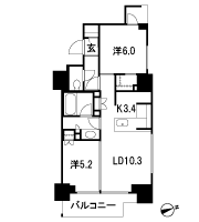 Floor: 2LD ・ K + WIC (walk-in closet) + SIC (shoes closet), the occupied area: 57.54 sq m, Price: TBD