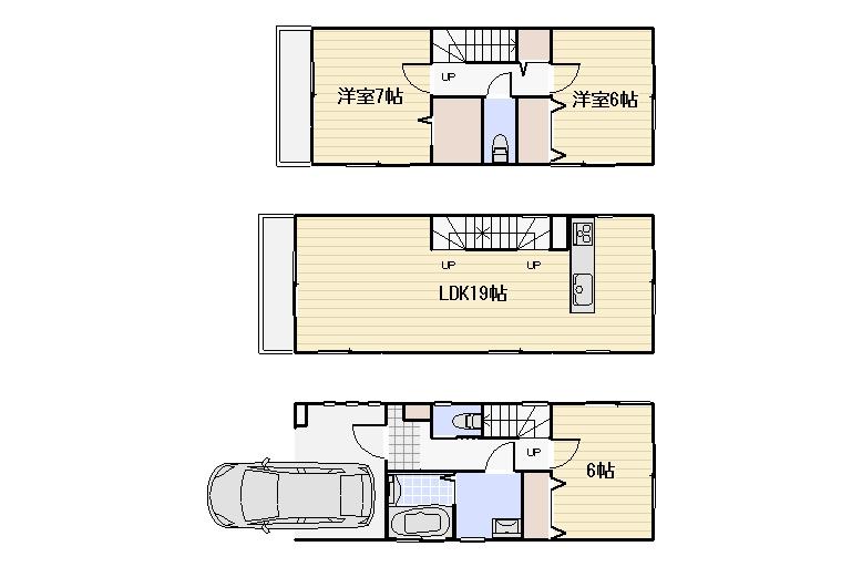 Floor plan. 54,800,000 yen, 3LDK, Land area 62.93 sq m , Building area 102.53 sq m Floor