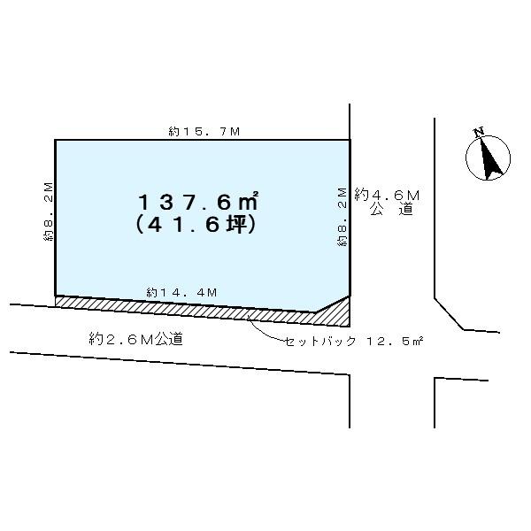 Compartment figure. Land price 73,500,000 yen, Land area 137.6 sq m