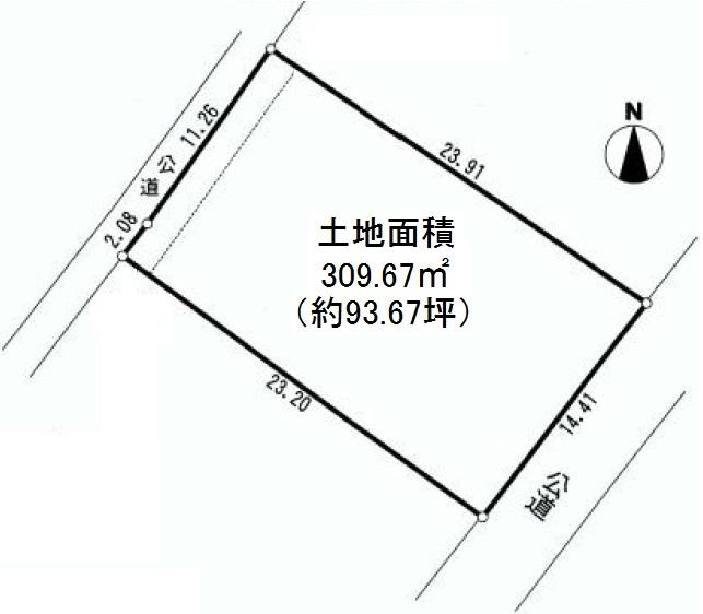Compartment figure. Land price 320 million yen, Land area 309.67 sq m