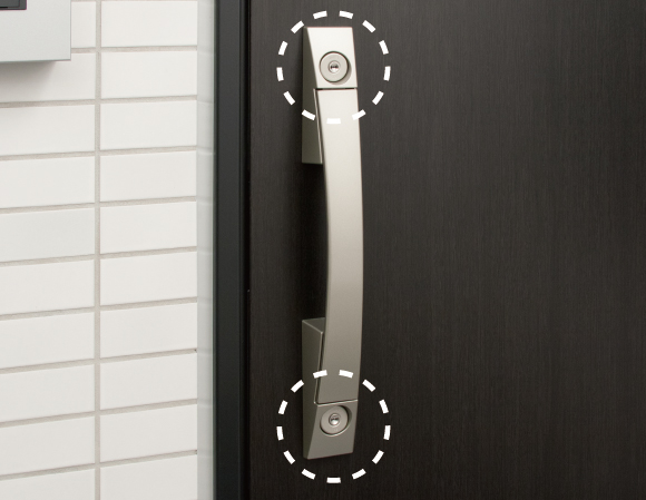 Security.  [Double Rock] Order to enhance crime prevention, Entrance door has a double lock specification that can be locked in the up and down two places. Because it takes also time trying to unlock illegally, It has been with the attempted rate of crime increases.