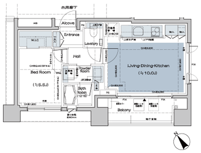 Floor: 1LDK + WIC, the occupied area: 41.92 sq m, Price: TBD