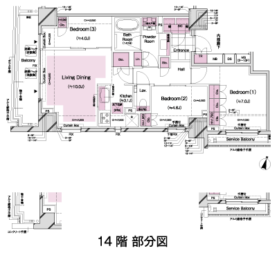 Floor: 3LDK + SIC, the occupied area: 69.17 sq m