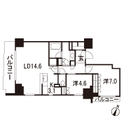 Floor: 2LDK + SIC, the occupied area: 69.17 sq m