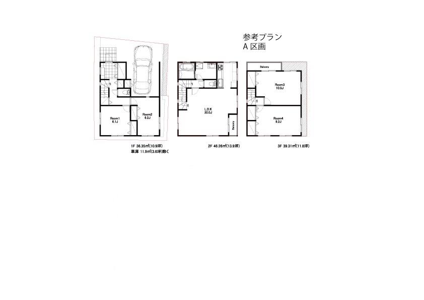 Other building plan example. Building plan Example C (A section) Building price 21 million yen Building area 121.92 sq m