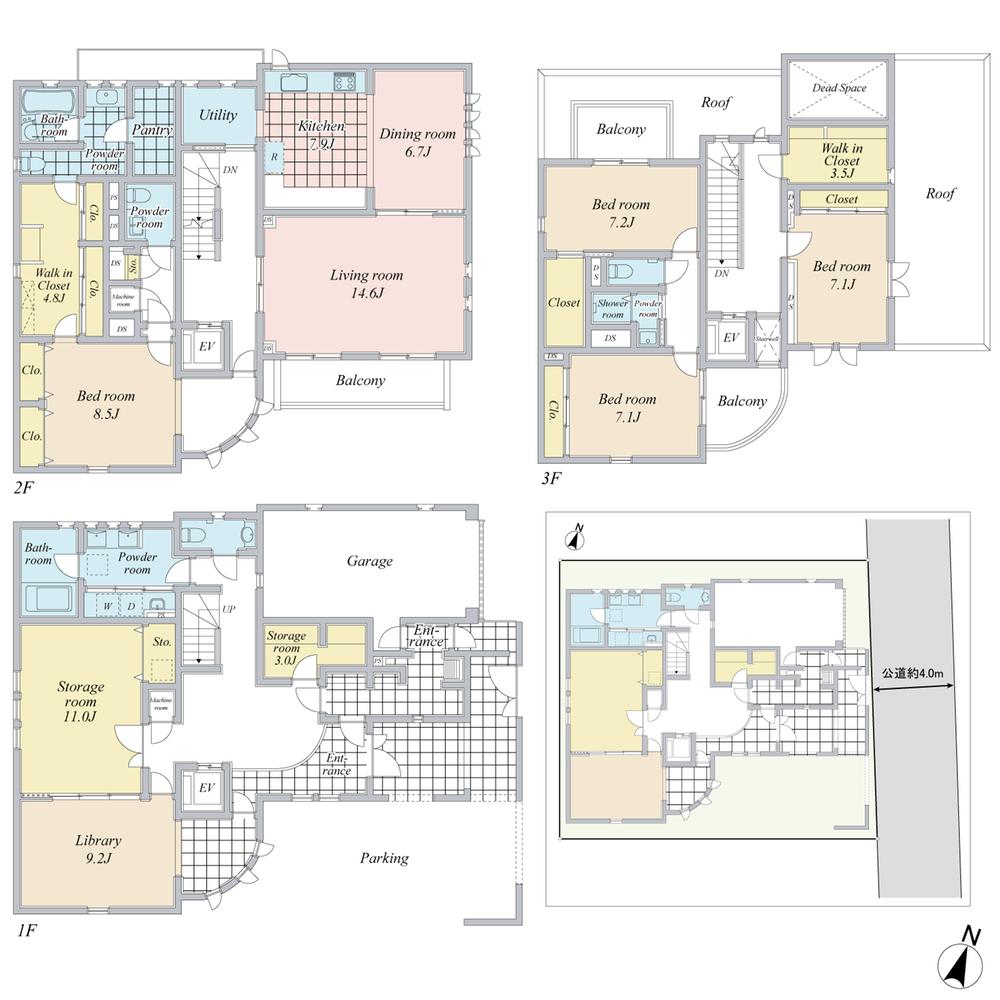 Floor plan. 238 million yen, 5LDK + S (storeroom), Land area 215.98 sq m , Building area 308.89 sq m