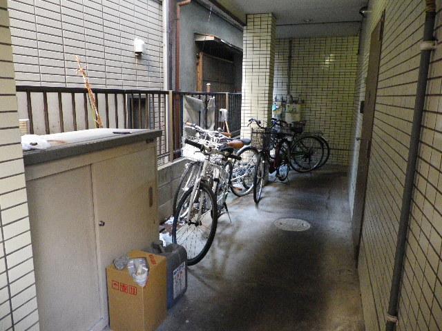 View. Bicycle parking space
