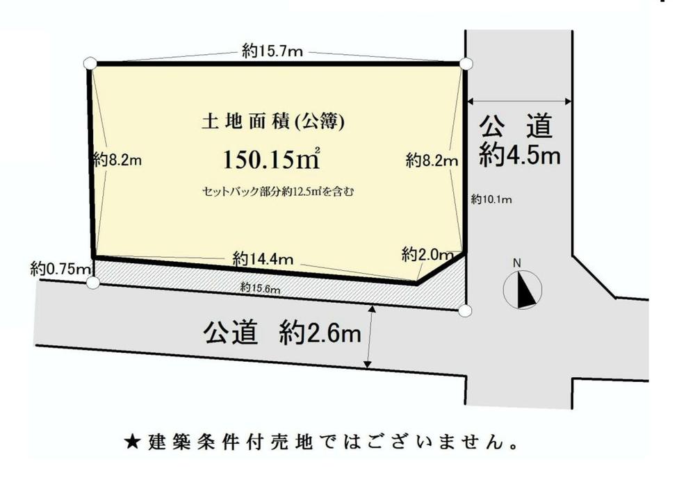 Compartment figure. Land price 73,500,000 yen, Land area 150.15 sq m whole compartment view