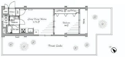Floor plan. 1LDK, Price 16.8 million yen, Occupied area 39.96 sq m , Balcony area 3.38 sq m
