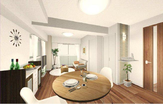 Living. ~ It is in a new interior renovation. 2014 February 14, scheduled to be completed ~ Your preview is possible at any time.  The field situation, There is the case that specifications may be changed.   ◆ 10 floor of 11-storey, It is southeast angle room ◆