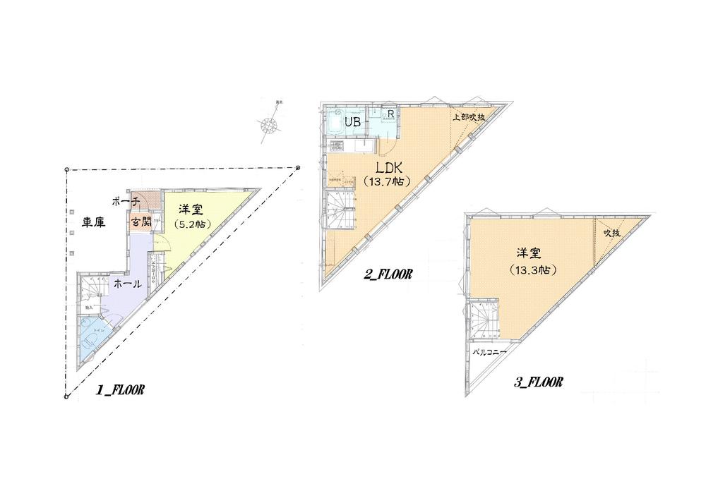 Floor plan. 44,800,000 yen, 2LDK, Land area 49.49 sq m , Building area 73.8 sq m