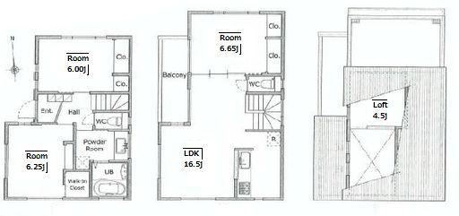 Floor plan. 48,800,000 yen, 3LDK, Land area 81.64 sq m , Building area 84.65 sq m