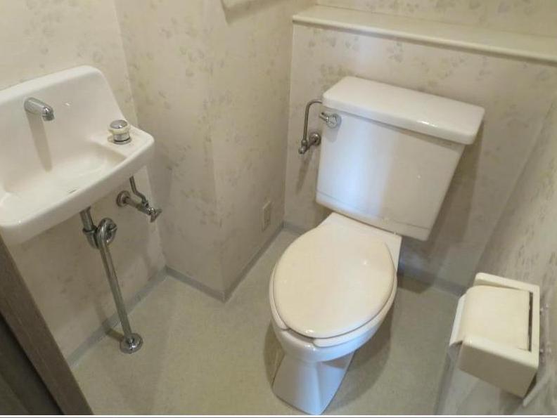 Toilet. Toilet in the entrance side