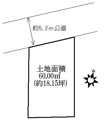 Compartment figure. Land price 37,800,000 yen, Land area 60 sq m
