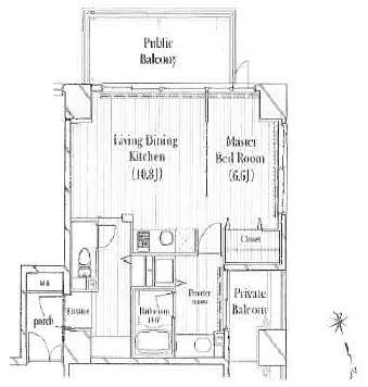 Floor plan. 1LDK, Price 35 million yen, Footprint 50.1 sq m