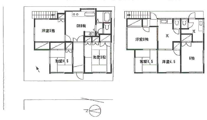 Floor plan. 59,800,000 yen, 7DK, Land area 94.24 sq m , Building area 110.9 sq m