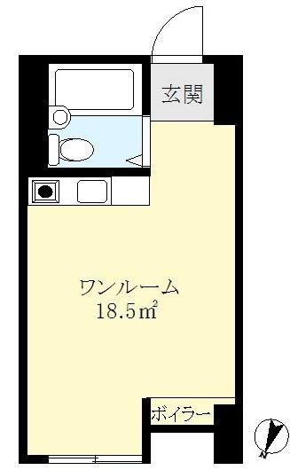Floor plan. Price 7.3 million yen, Footprint 18.5 sq m