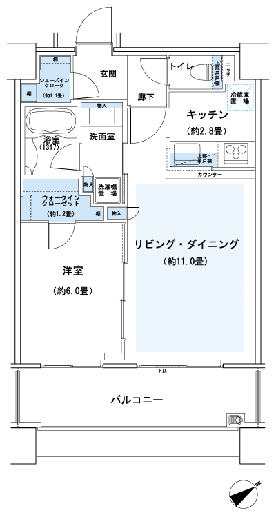 Floor: 1LDK + WIC + SIC, the area occupied: 47.4 sq m, Price: 49,880,000 yen, now on sale