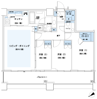Floor: 3LDK + WIC + SIC, the occupied area: 85.71 sq m, Price: 97,880,000 yen, now on sale