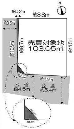 Compartment figure. Land price 61 million yen, Land area 103.05 sq m
