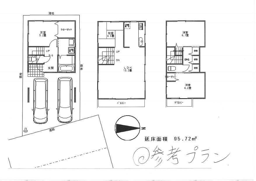 Building plan example (floor plan). Building plan example ( Issue land) Building Price     19.5 million yen, Building area About 95 sq m
