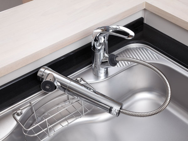 Kitchen.  [Hand Shower Faucets] Adopt an integrated (spout in) water purifier that can feel free to use at any time in the kitchen. It is a good hand shower type of usability.  ※ Cartridge replacement will be separately paid.