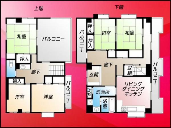 Floor plan. 5LDK, Price 77,500,000 yen, Footprint 150.88 sq m 7 floor 8 floor of the maisonette 5LDK
