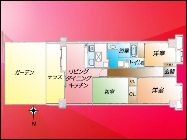 3LDK, Price 32,800,000 yen, Is 3LDK spread of the occupied area 65.32 sq m usability