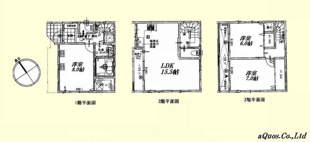 Floor plan. 46,800,000 yen, 3LDK, Land area 55.71 sq m , Building area 88.94 sq m