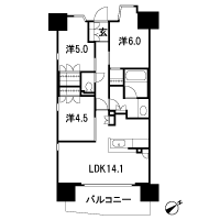 Floor: 3LDK + WIC, the occupied area: 66.73 sq m
