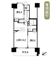 Floor: 2LDK, the area occupied: 60.5 sq m
