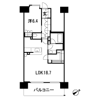 Floor: 1LDK + FS, the area occupied: 60.5 sq m