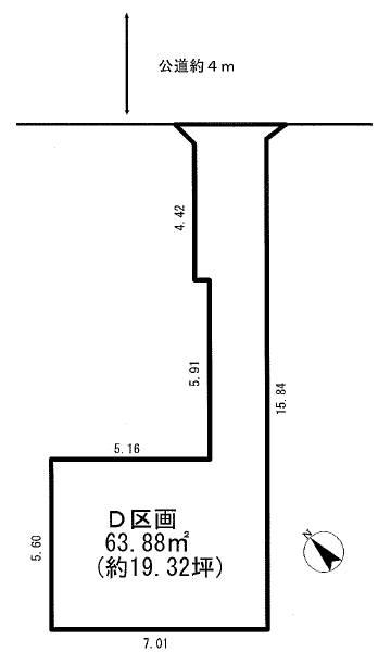 Compartment figure. Land price 35,900,000 yen, Land area 63.88 sq m