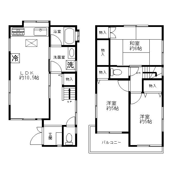 Floor plan. 43,800,000 yen, 3LDK, Land area 76.13 sq m , Building area 66.82 sq m
