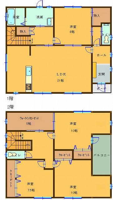 Floor plan. 21,800,000 yen, 4LDK+S, Land area 260.02 sq m , Building area 155.67 sq m