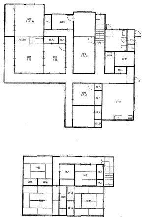 Floor plan. 13.8 million yen, 11DK, Land area 727.17 sq m , Building area 303.68 sq m