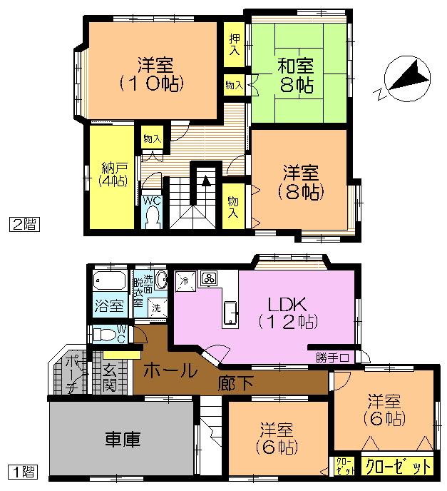 Floor plan. 20.8 million yen, 5LDK + S (storeroom), Land area 176.12 sq m , Building area 169.5 sq m