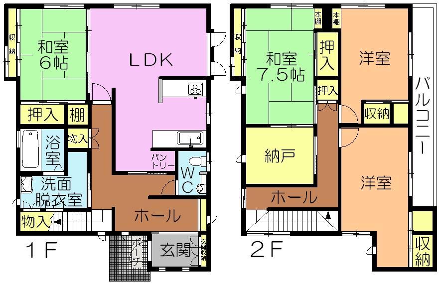Floor plan. 30 million yen, 4LDK + S (storeroom), Land area 266.32 sq m , Building area 156.28 sq m