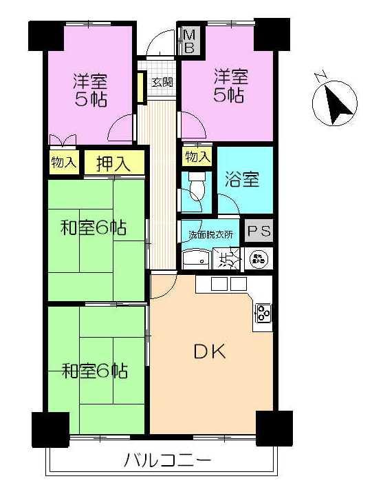 Floor plan. 4DK, Price 8.3 million yen, Occupied area 74.88 sq m , Balcony area 9.2 sq m