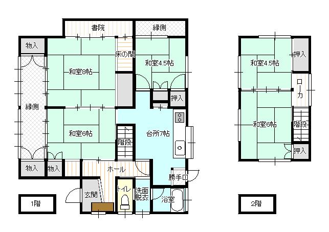 Floor plan. 14.8 million yen, 5DK, Land area 288.66 sq m , Building area 98.19 sq m