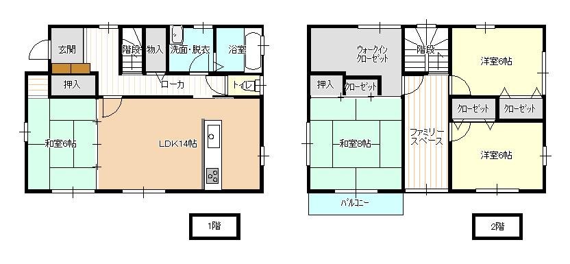 Floor plan. 20,700,000 yen, 4LDK, Land area 304.97 sq m , Building area 116.32 sq m