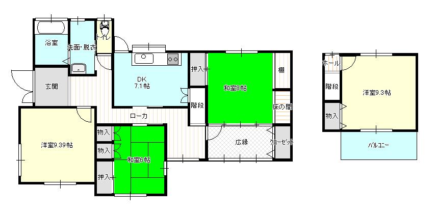 Floor plan. 18,800,000 yen, 4DK, Land area 254.77 sq m , Building area 116.16 sq m