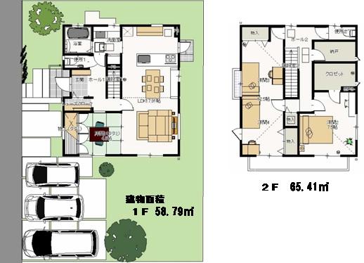Floor plan. 33,900,000 yen, 4LDK, Land area 189.84 sq m , Building area 124.2 sq m