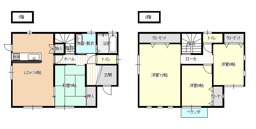 Floor plan. 19,800,000 yen, 4LDK, Land area 206.88 sq m , Building area 132.64 sq m