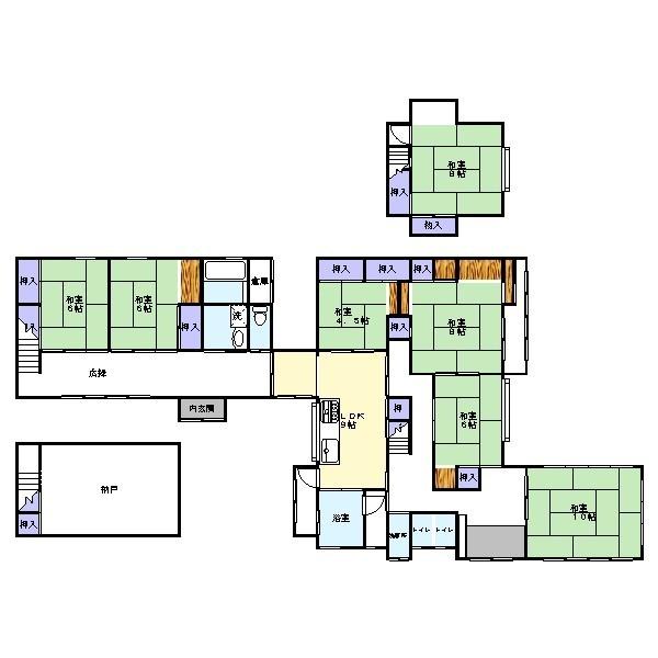 Floor plan. 8 million yen, 7DK, Land area 747.91 sq m , Building area 248.02 sq m