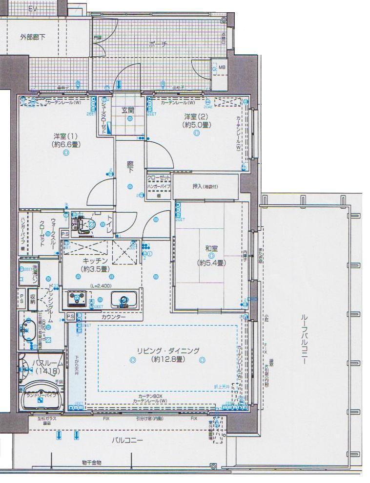 Floor plan. 3LDK, Price 17.8 million yen, Footprint 75 sq m , Balcony area 38.4 sq m